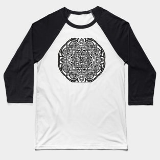 B&W Mandala Baseball T-Shirt